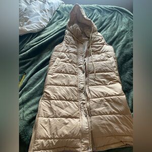 Long puffer vest